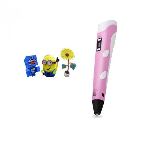 3D pero s LCD displejem - růžové
