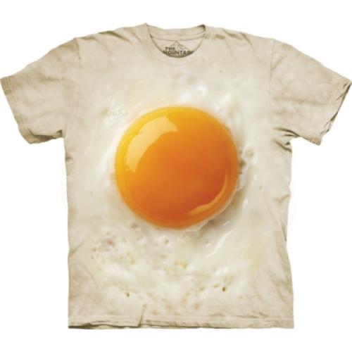 Tričko unisex The Mountain Fried Egg Food - béžové