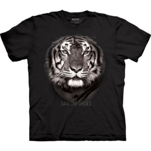 Tričko unisex The Mountain Tiger Save Our Species - čierne
