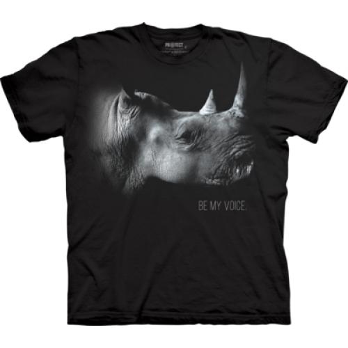 Tričko unisex The Mountain Rhino Be My Voice - černé