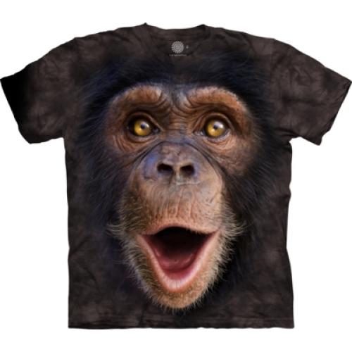 Tričko unisex The Mountain Chimp Primate - hnědé