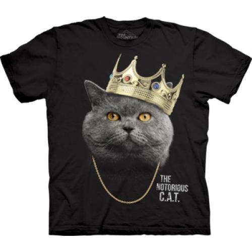 Tričko unisex The Mountain Notorious CAT Thug Life - čierne