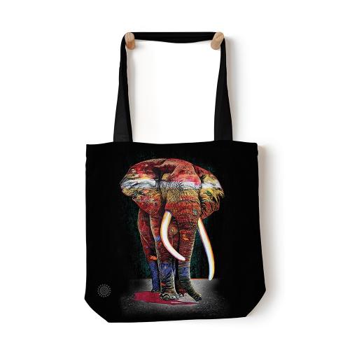 Taška přes rameno The Mountain Painted Elephant - černá