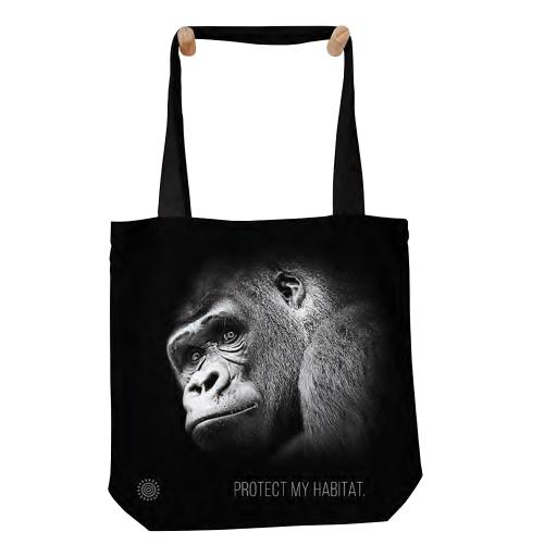 Taška přes rameno The Mountain Gorilla Protect My Habitat - černá
