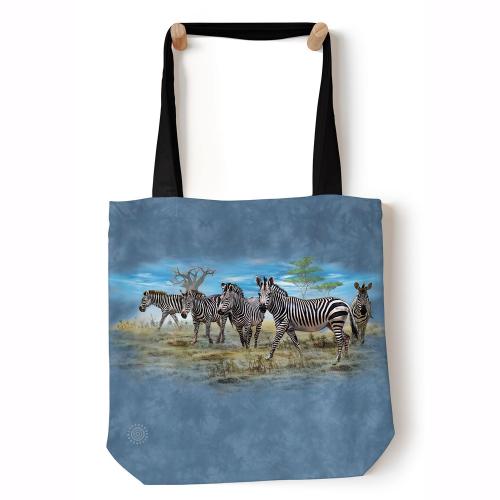 Taška cez rameno The Mountain Zebra Gathering - modrá
