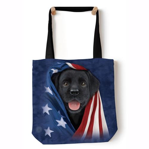 Taška přes rameno The Mountain Patriotic Black Lab Pup - modrá