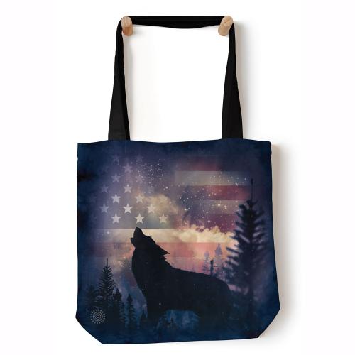 Taška přes rameno The Mountain Patriotic Howl USA - modrá