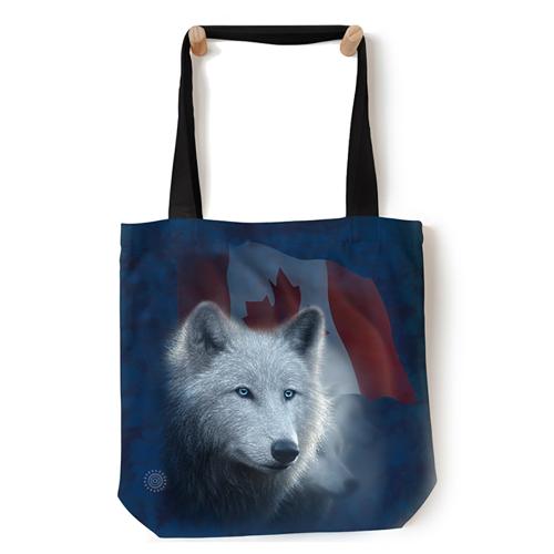 Taška cez rameno The Mountain Canadian White Wolf - modrá