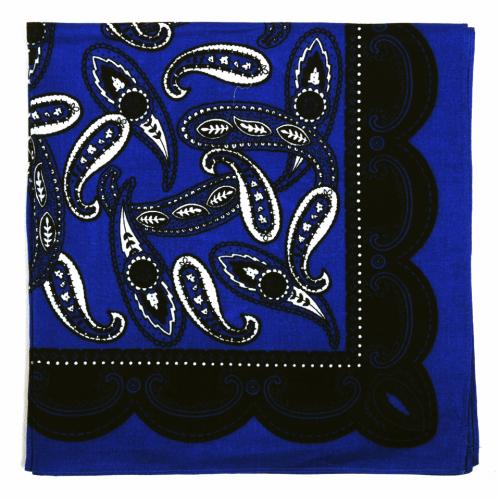 Šátek bandana Fosco Pattern - modrý-černý