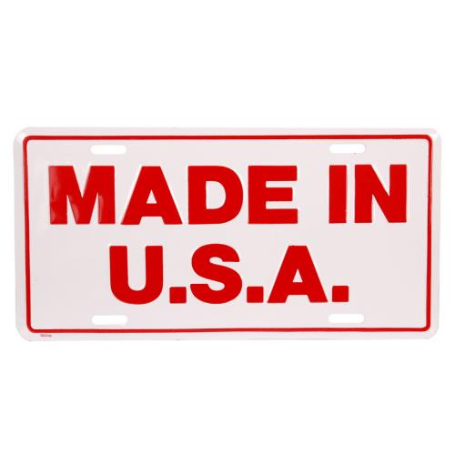 Ceduľa plechová Licence Made in USA