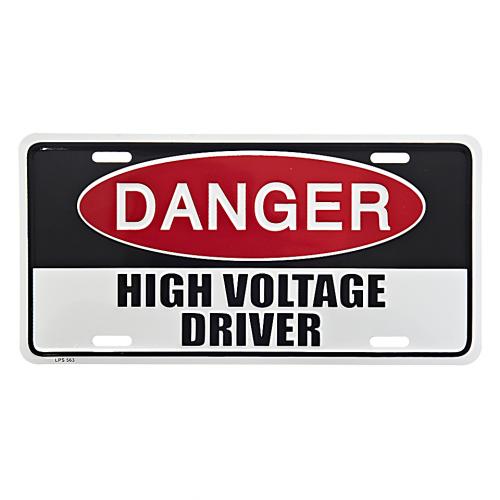 Ceduľa plechová Licence Danger High Voltage
