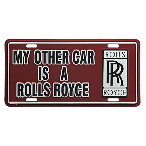 Ceduľa plechová Licence My Other Car Is A Rolls Royce
