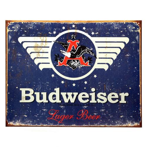 Ceduľa plechová Retro Budweiser Lager Beer