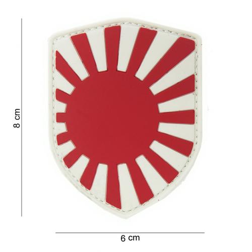 Gumová nášivka 101 Inc vlajka štít Japonsko válečná