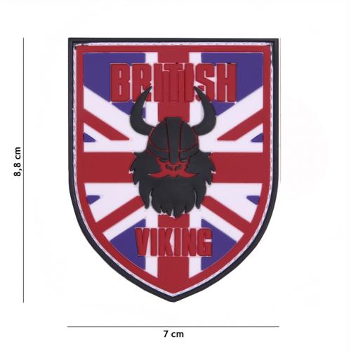 Gumová nášivka 101 Inc Viking vlajka Veľká Británia - farevná