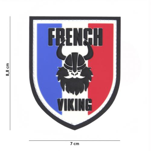 Gumová nášivka 101 Inc Viking vlajka Francie