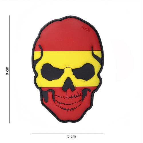 Gumová nášivka 101 Inc Skullhead vlajka Španělsko - barevná
