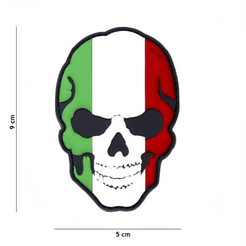 Gumová nášivka 101 Inc Skullhead vlajka Taliansko - farevná