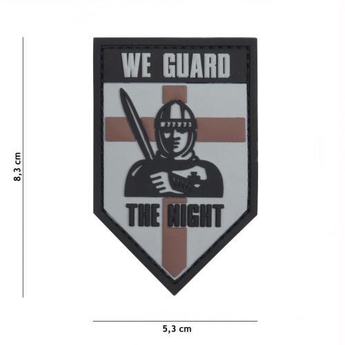 Gumová nášivka 101 Inc We Guard The Night - šedá