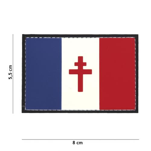 Gumová nášivka 101 Inc Liberate vlajka Francie - barevná