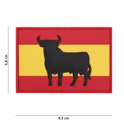 Gumová nášivka 101 Inc vlajka Spanish Bull - farevná