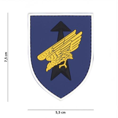 Gumová nášivka 101 Inc. znak German Special Forces - modrá