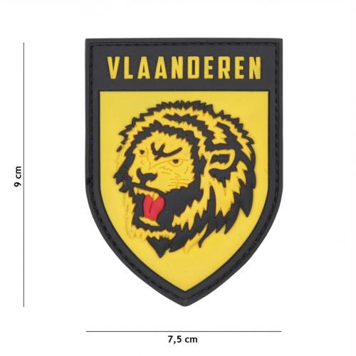 Gumová nášivka 101 Inc. znak Vlaanderen - žltá