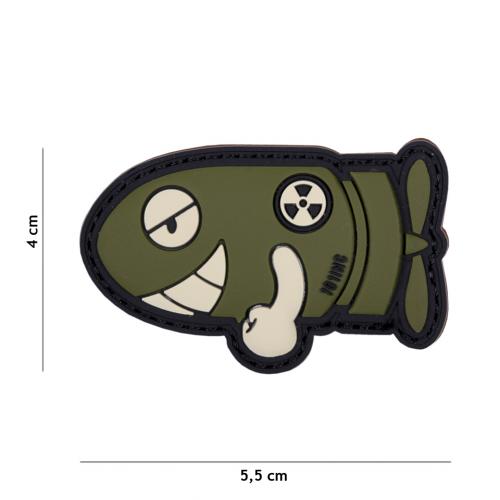 Gumová nášivka 101 Inc Funny Torpedo - olivová