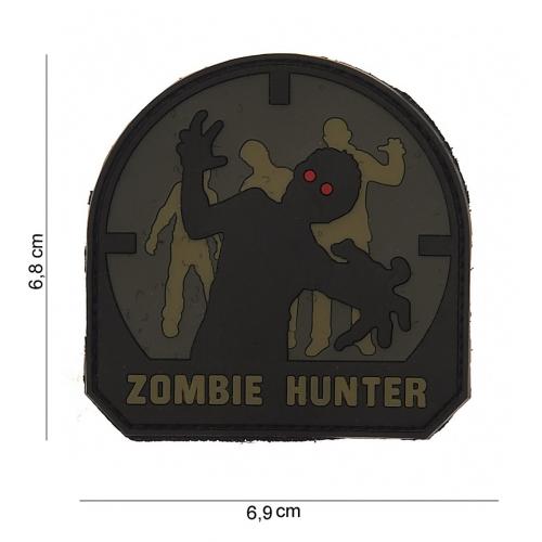 Gumová nášivka 101 Inc Zombie Hunter SWAT - tmavo sivá