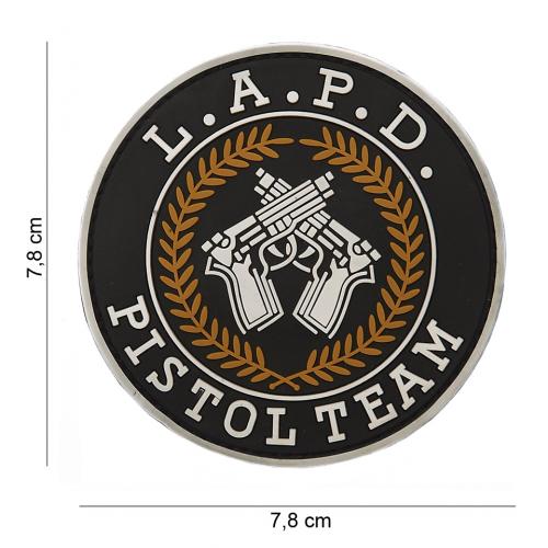 Gumová nášivka 101 Inc znak L.A.P.D. Pistol Team