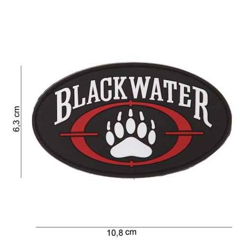 Gumová nášivka 101 Inc znak Blackwater - čierna