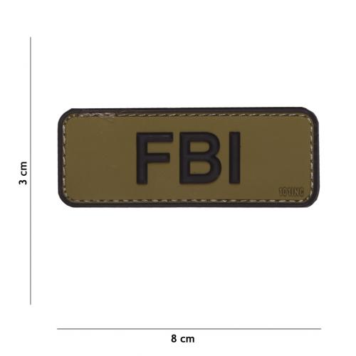 Gumená nášivka 101 Inc nápis FBI - coyote