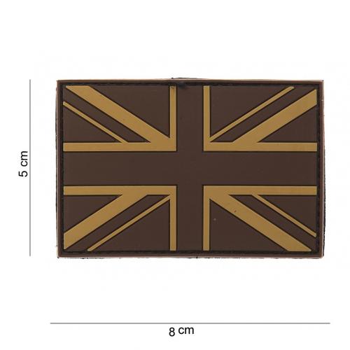 Gumová nášivka 101 Inc vlajka Veľká Británia - desert