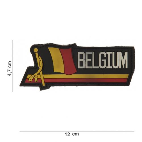 Gumová nášivka 101 Inc Nation vlajka Belgicko