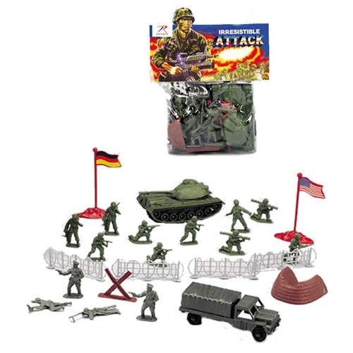 Hračky set vojenský WWII - farebný