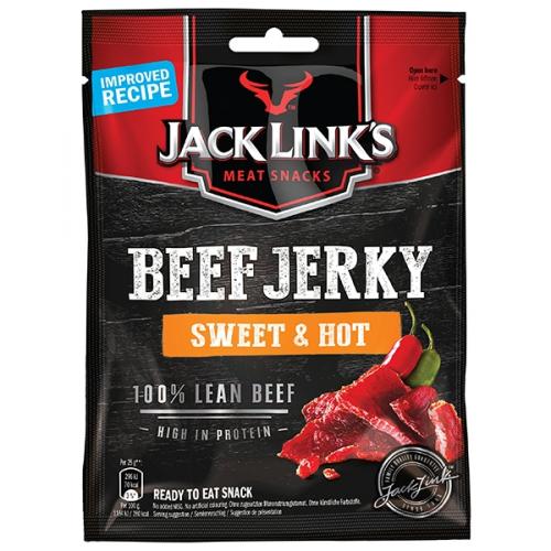 Sušené maso Jack Links Beef Sweet & Hot 25g - min. trvanlivost do 11.4.2021