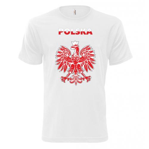 Tričko krátky rukáv Alex Fox Fan Poľsko - biele