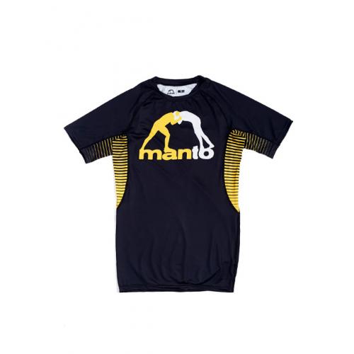 Tričko Manto Rash Logo - černé-žluté