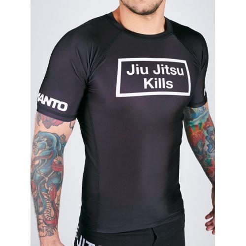 Tričko Manto Rash Jiu Jitsu Kills - černé