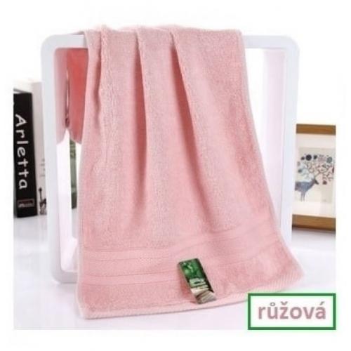 Bambusový ručník 34 x 75 cm - růžový