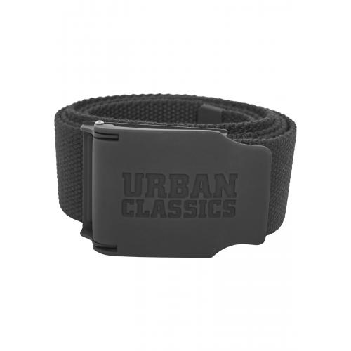 Opasek textilní Urban Classics Rubbered Touch UC - černý