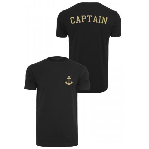 Tričko Mister Tee Captain - čierne