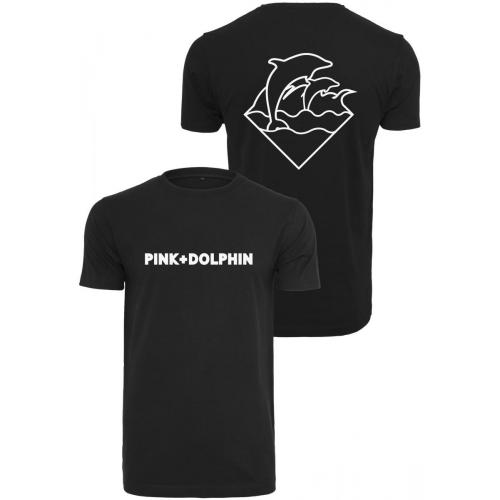 Tričko Pink Dolphin Colorless Logo - čierne