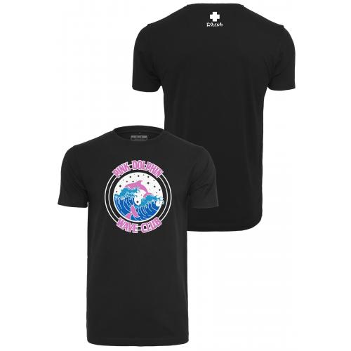 Tričko Pink Dolphin Club Crest - čierne