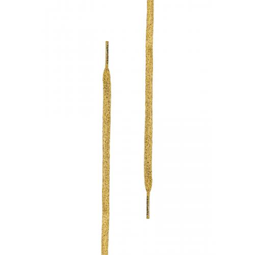 Šnúrky do topánok Tubelaces Flat Glitter 130 cm - zlaté