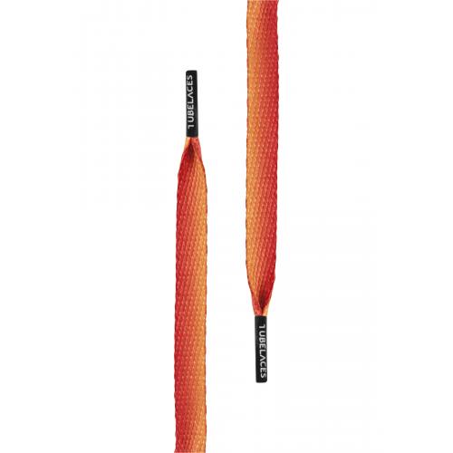 Šnúrky do topánok Tubelaces Flat Sundowner 130 cm - oranžové
