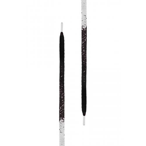 Tkaničky do bot Tubelaces Flat Splatter 130 cm - černé-bílé