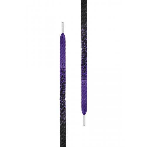 Šnúrky do topánok Tubelaces Flat Splat 130 cm - fialové-čierne