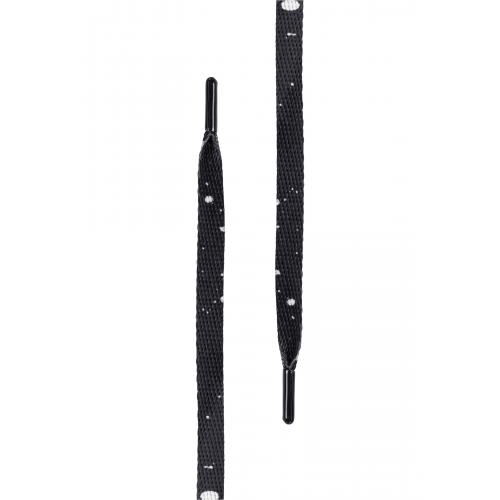 Šnúrky do topánok Tubelaces Flat Splatter 2 130 cm - čierne