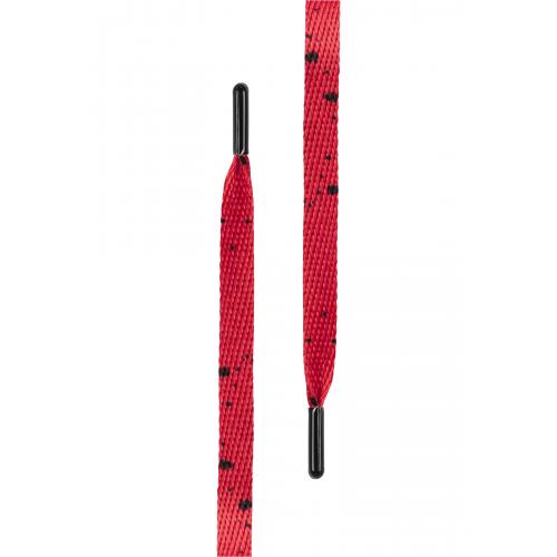 Šnúrky do topánok Tubelaces Flat Splatter 2 130 cm - červené
